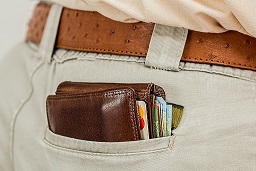 wallet with credit cards